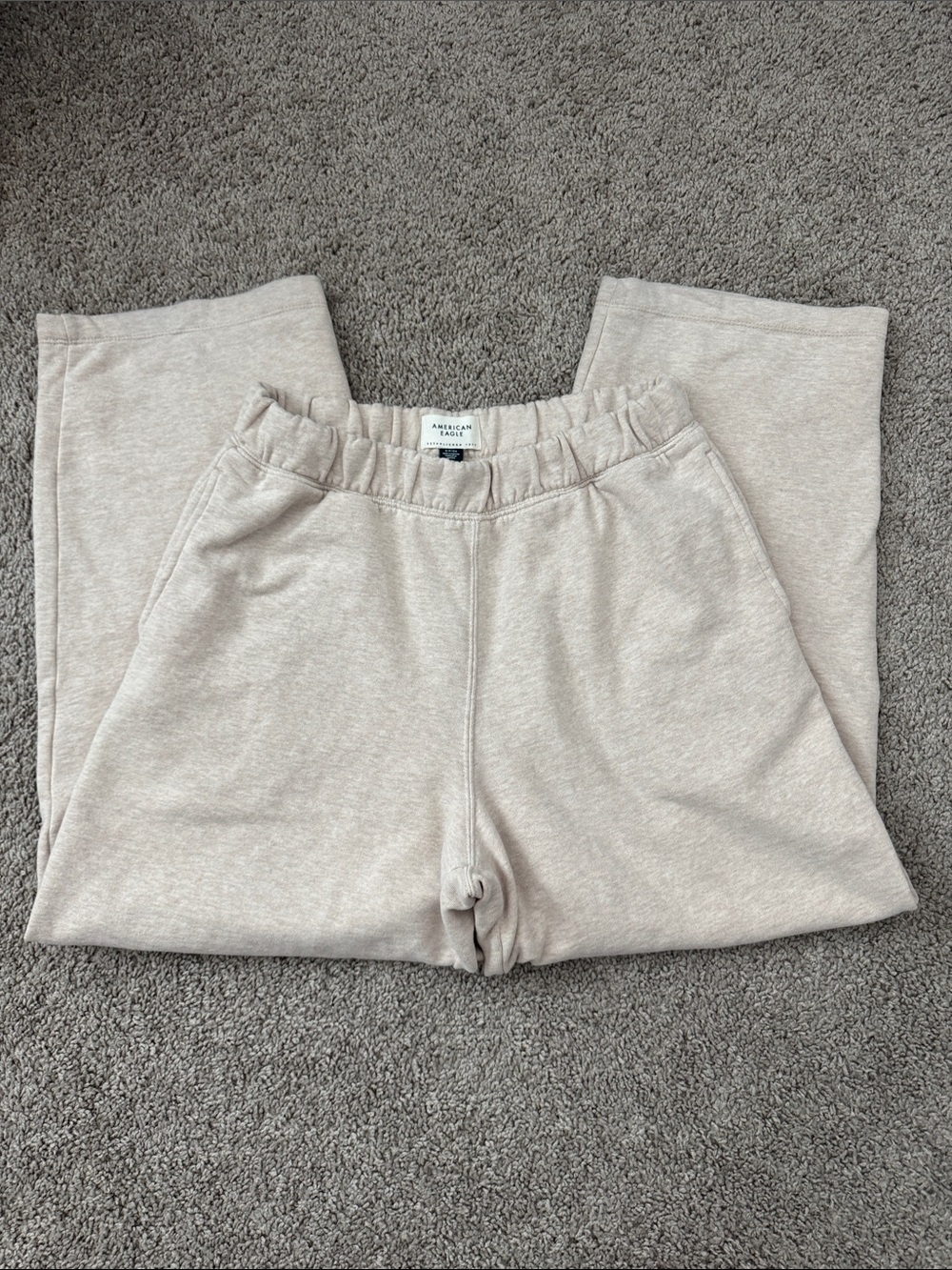 American Eagle Outfitters Cream Track Joggers